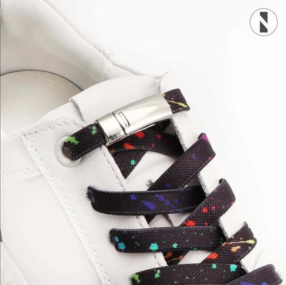 The No-Tie Splashing ink shoelaces